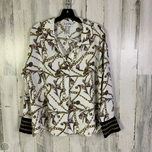Blouse Long Sleeve By Joseph Ribkoff In White, Size: M