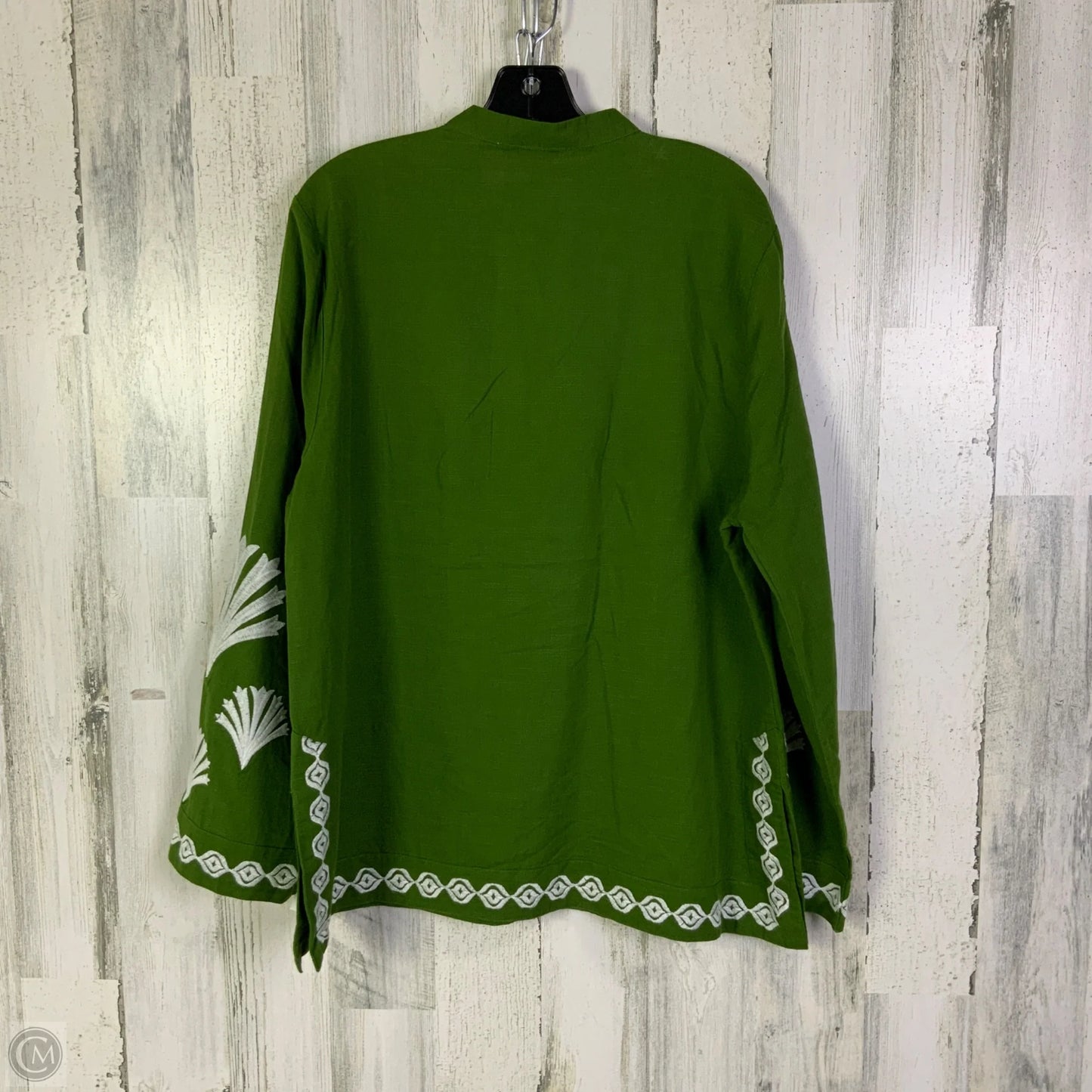 Top Long Sleeve By Jude Connally In Green, Size: L