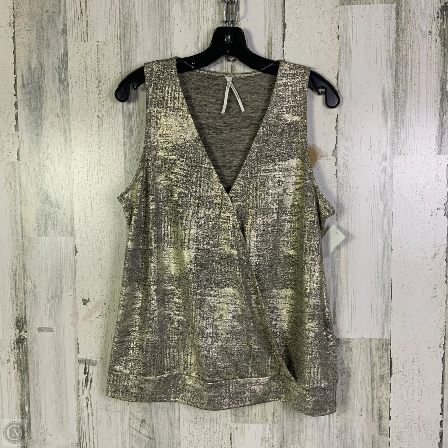 Top Sleeveless By Anthropologie In Gold, Size: L