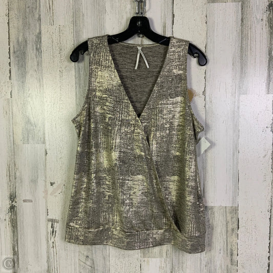 Top Sleeveless By Anthropologie In Gold, Size: L