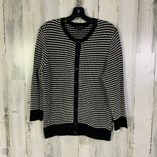 Cardigan By Ann Taylor In Black & White, Size: L