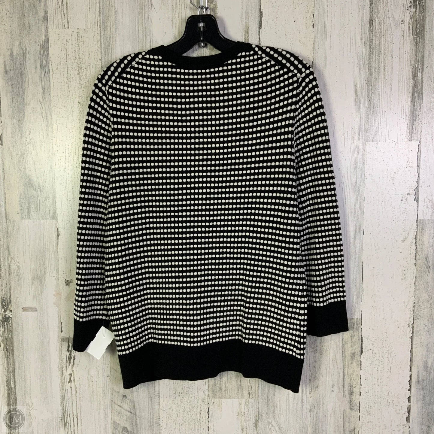 Cardigan By Ann Taylor In Black & White, Size: L