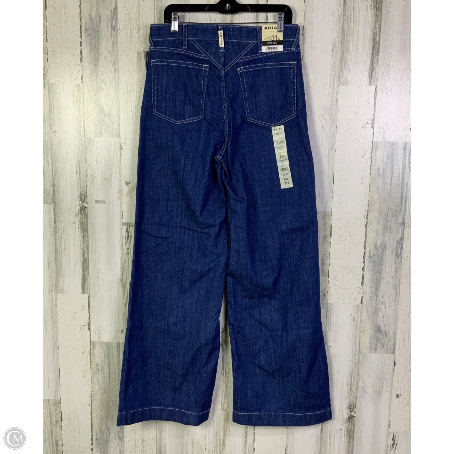 Jeans Wide Leg By Ariat In Blue Denim, Size: 10