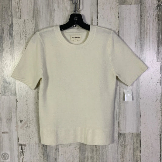 Sweater Short Sleeve By Lucky Brand In Cream, Size: M