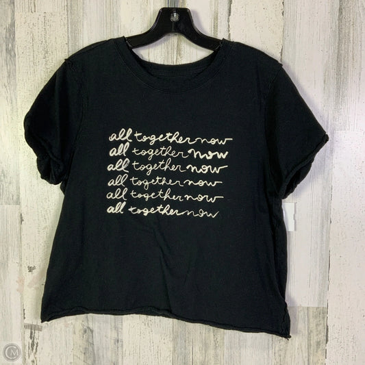 Top Short Sleeve Basic By Maeve In Black, Size: M