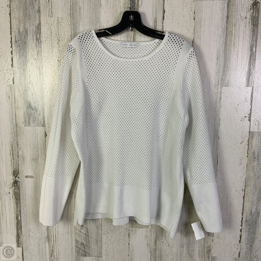 Sweater By Peter Nygard In White, Size: Xl