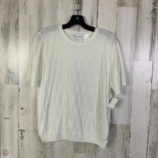 Sweater Short Sleeve By Alfred Dunner In White, Size: L