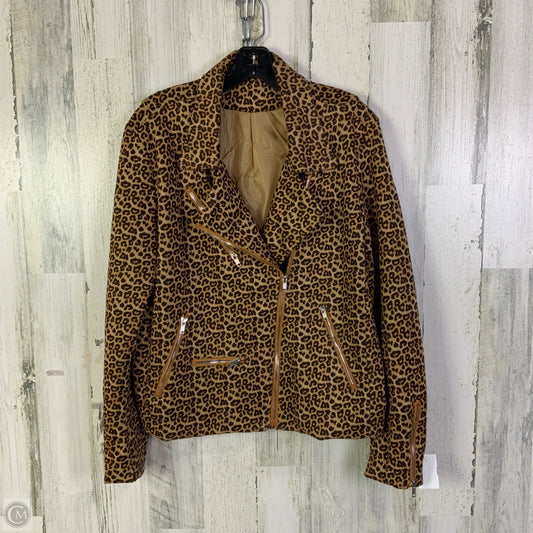 Jacket Moto By Cmf In Animal Print, Size: Xl