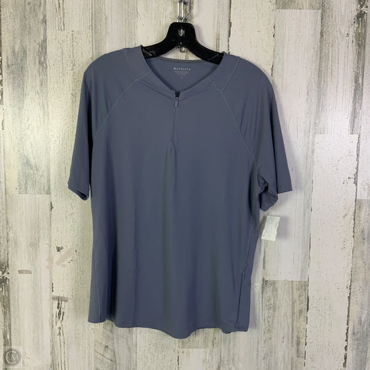 Athletic Top Short Sleeve By Athleta In Grey, Size: L