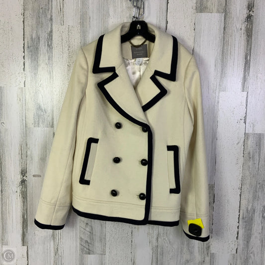 Coat Wool By J. Crew In Cream, Size: L