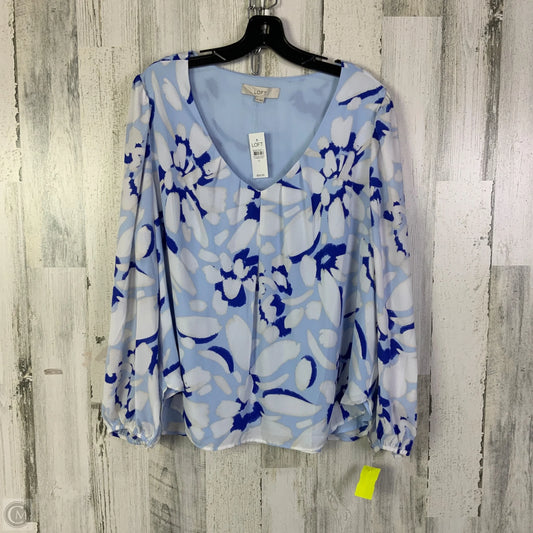 Top Long Sleeve By Loft In Blue, Size: Xl