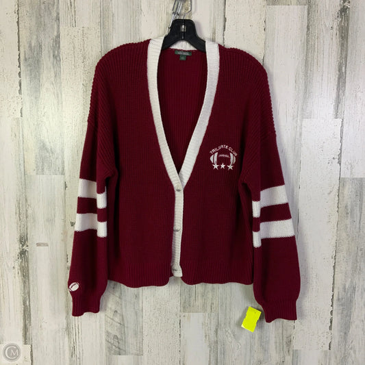 Sweater Cardigan By Wild Fable In Red, Size: L
