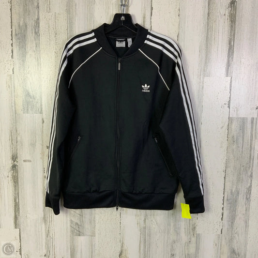 Athletic Jacket By Adidas In Black, Size: L