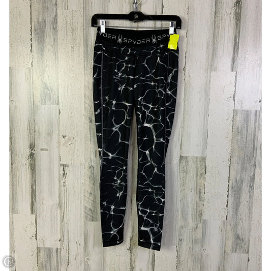 Athletic Leggings By Spyder In Black, Size: S