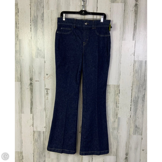 Jeans Flared By Spanx In Blue Denim, Size: 12