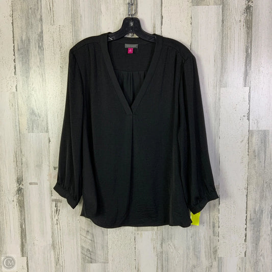 Top Long Sleeve By Vince Camuto In Black, Size: Xl