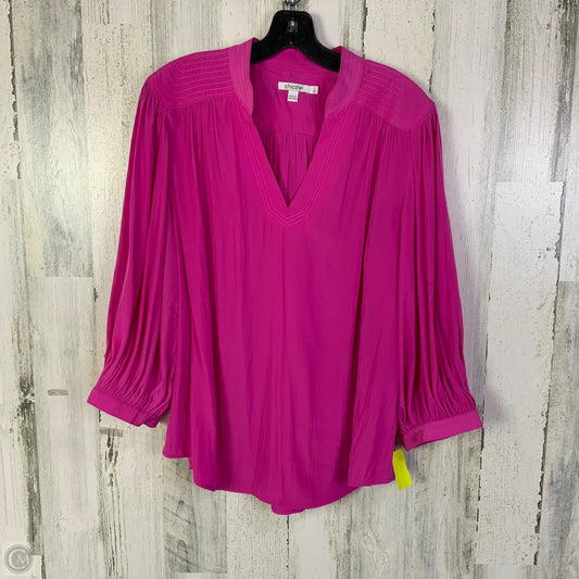 Top Long Sleeve By Chicos In Pink, Size: L