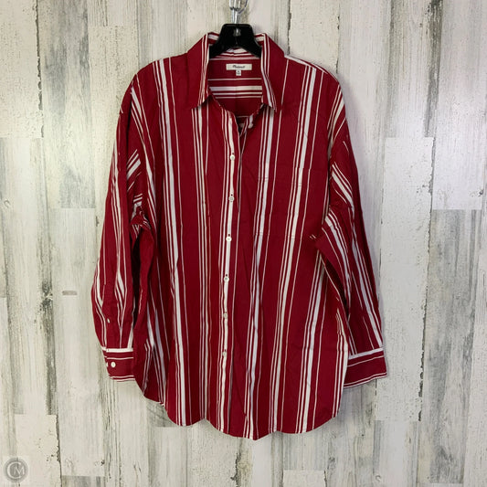 Tunic Long Sleeve By Madewell In Red, Size: Xl