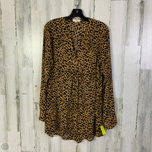 Top Long Sleeve By Easel In Animal Print, Size: S