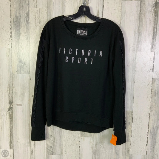 Athletic Sweatshirt Crewneck By Victorias Secret In Black, Size: S