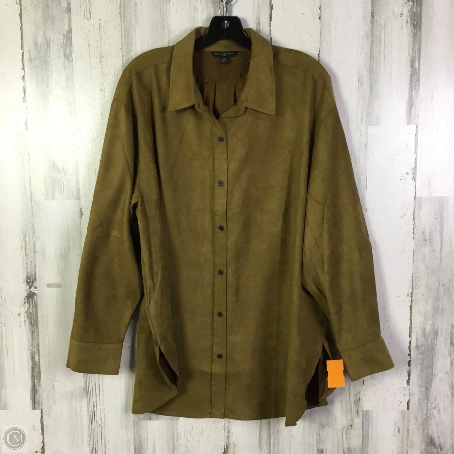 Top Long Sleeve By Banana Republic In Brown, Size: Xl