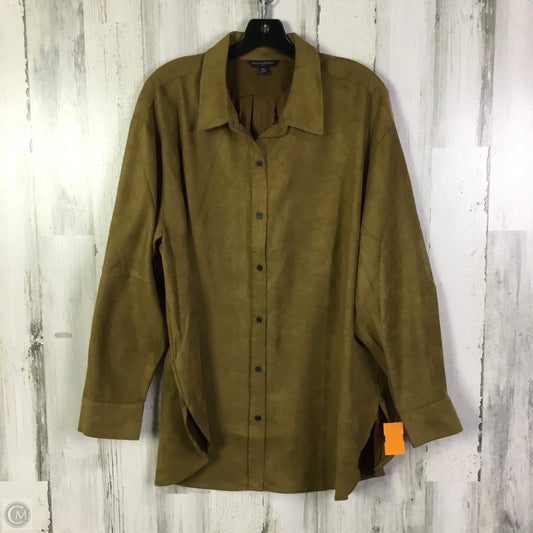 Top Long Sleeve By Banana Republic In Brown, Size: Xl