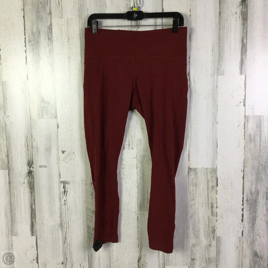 Athletic Leggings By Lululemon In Red, Size: 10