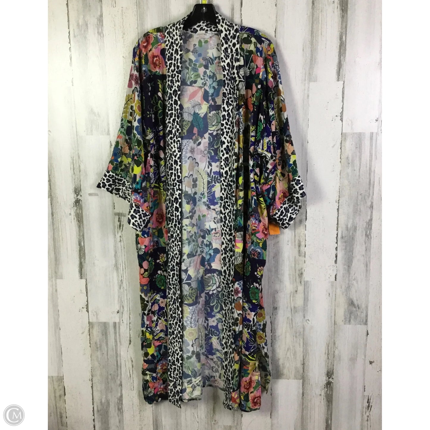 Kimono By Johnny Was In Blue & Pink, Size: L