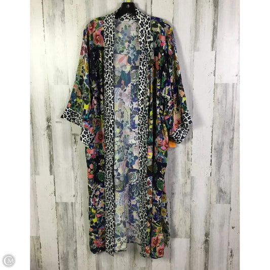 Kimono By Johnny Was In Blue & Pink, Size: L