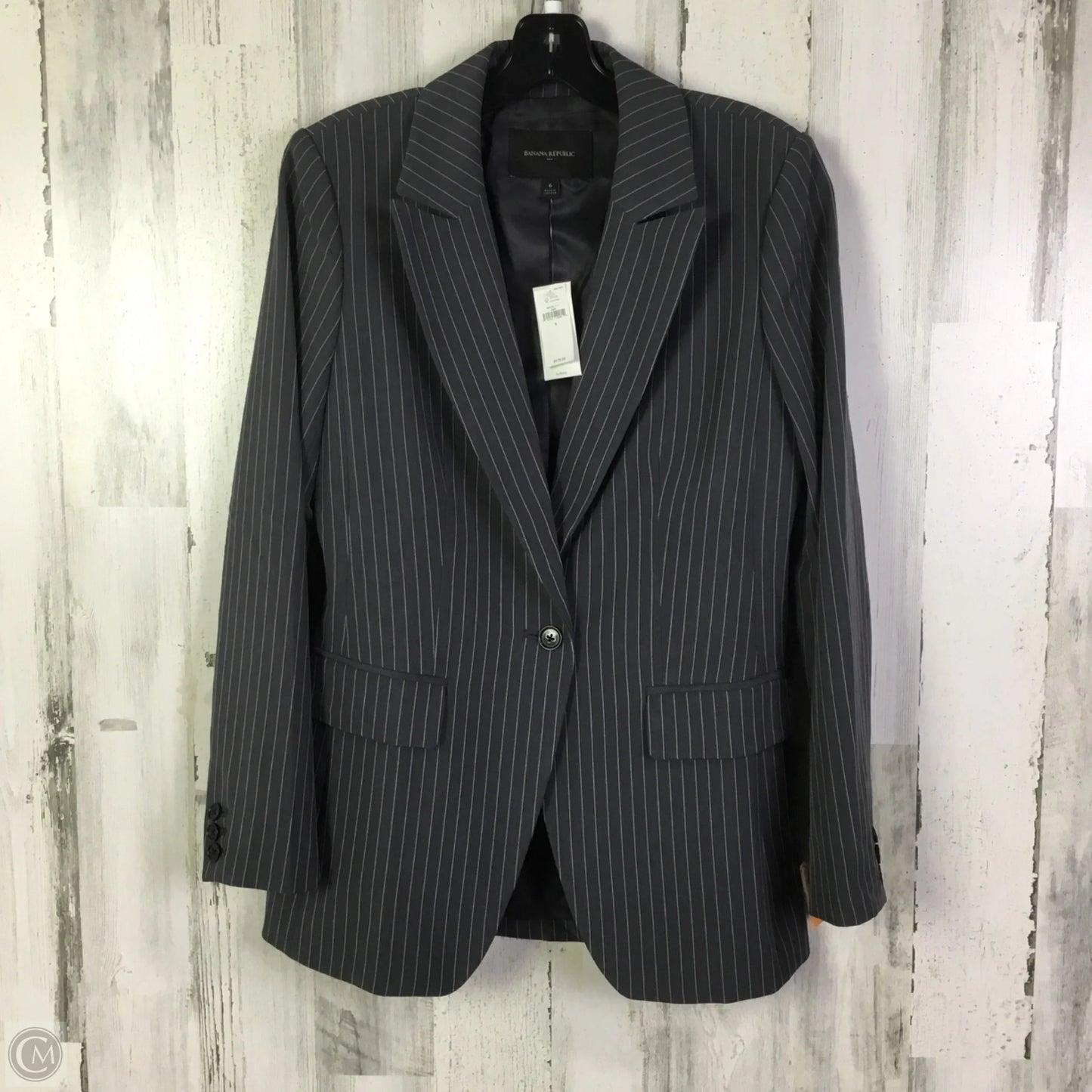 Blazer By Banana Republic In Grey, Size: S