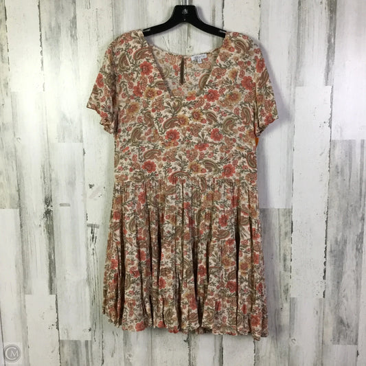 Dress Casual Short By Patrons Of Peace In Orange & Pink, Size: M