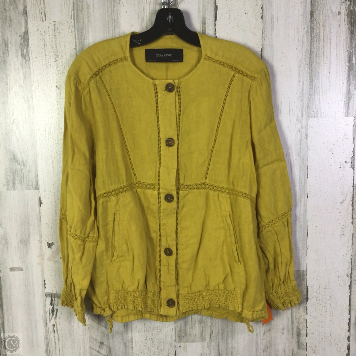 Cardigan By Zara Basic In Yellow, Size: S