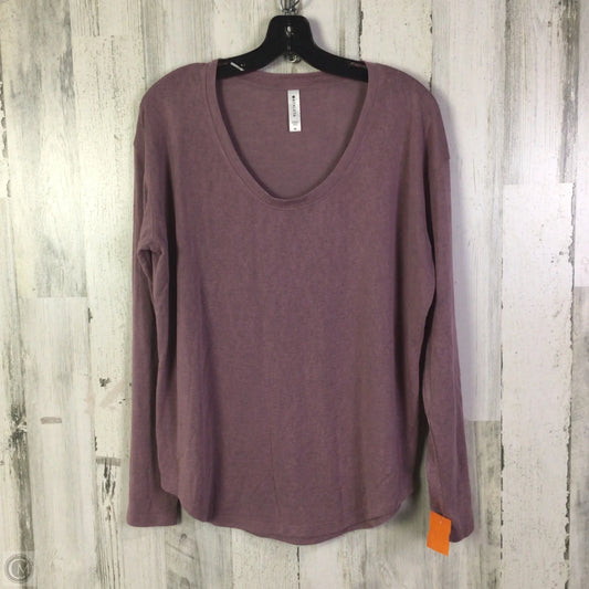 Athletic Top Long Sleeve Crewneck By Athleta In Purple, Size: M