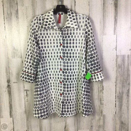Top 3/4 Sleeve By Ic By Connie K In Black & White, Size: M