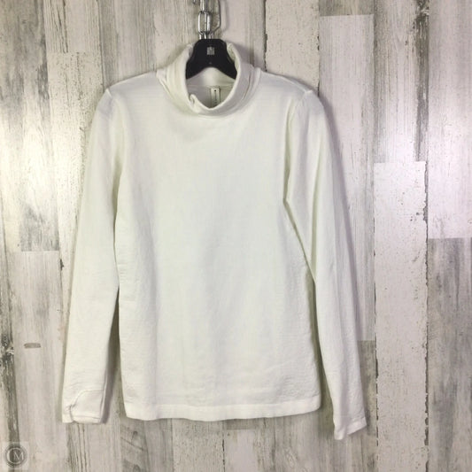 Athletic Top Long Sleeve Collar By Athleta In White, Size: M