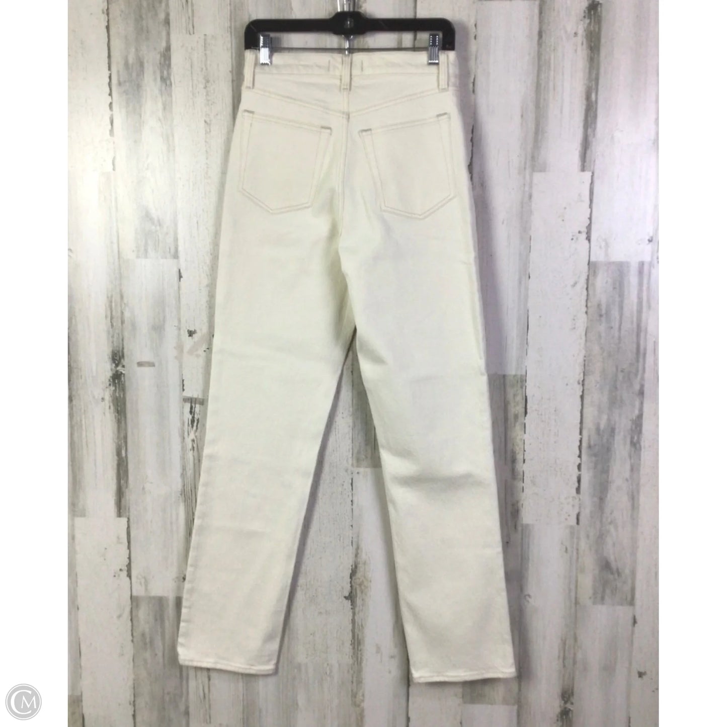 Jeans Straight By Abercrombie And Fitch In Cream, Size: 6l