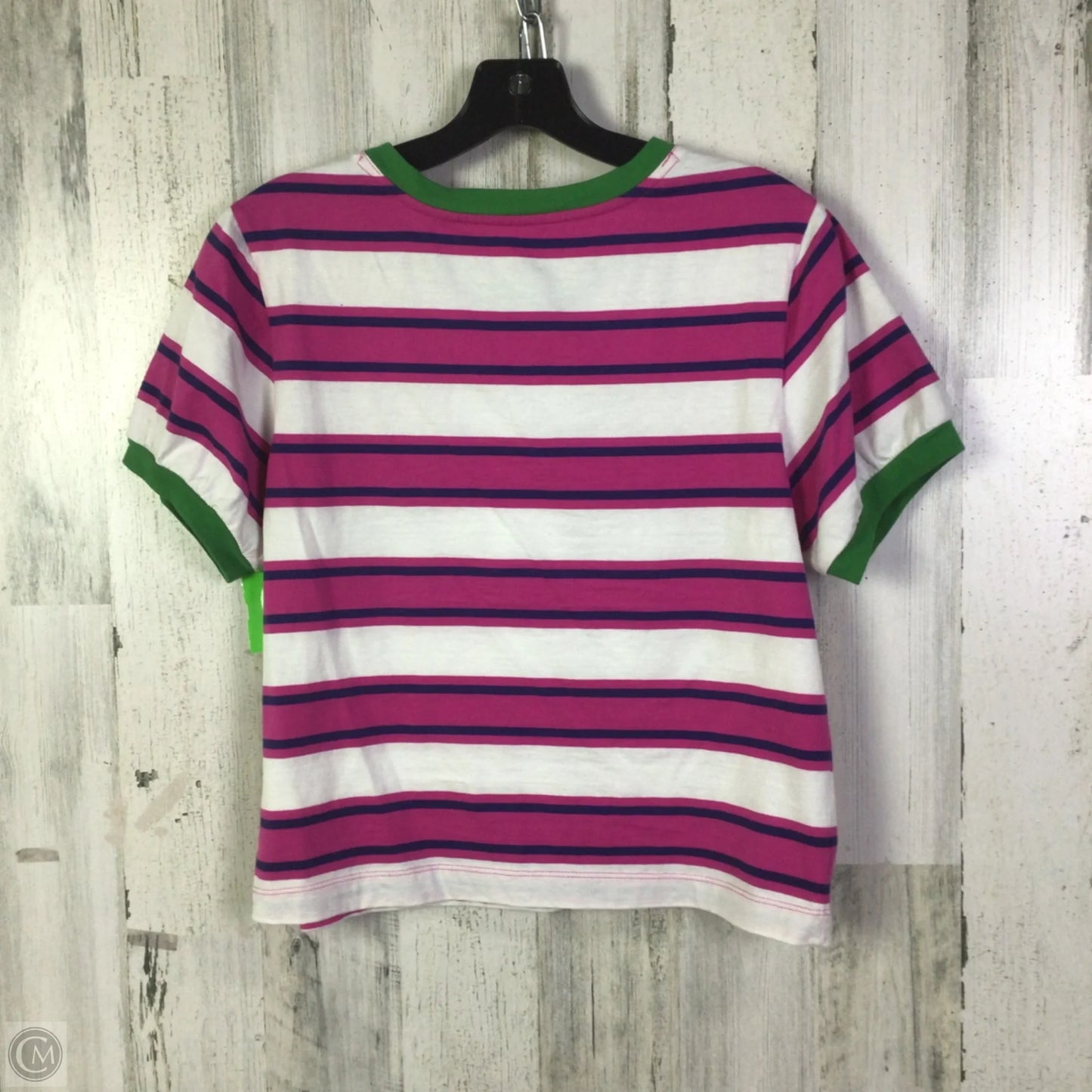 Top Short Sleeve Basic By Pilcro In Pink & White, Size: S
