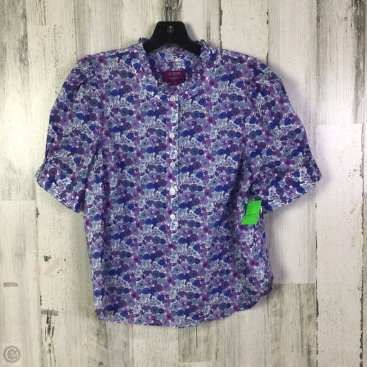 Top Short Sleeve By J. Crew In Blue & Purple, Size: M
