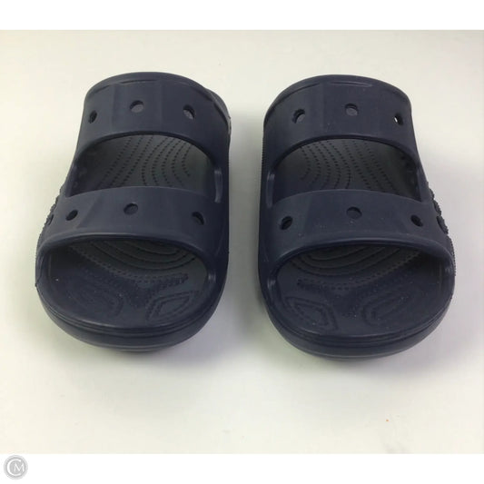 Sandals Flats By Crocs In Blue, Size: 12