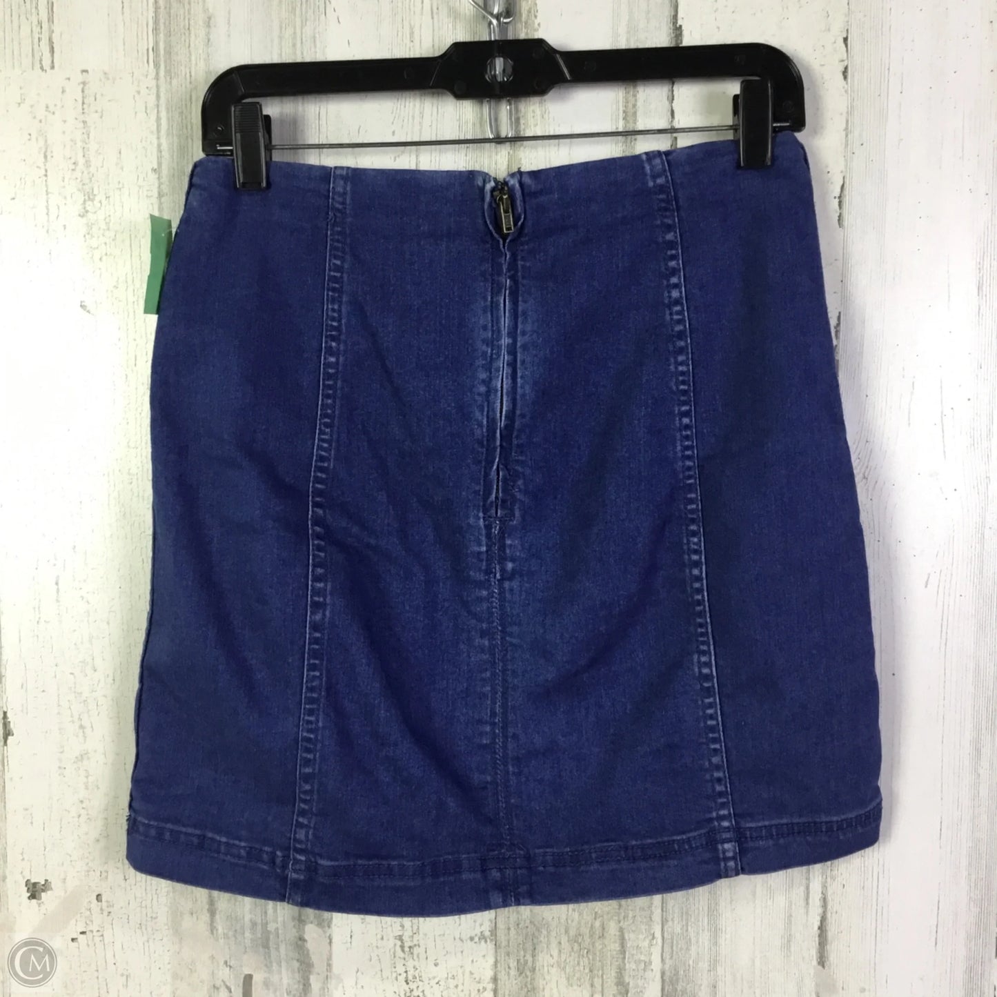 Skirt Mini & Short By Free People In Blue Denim, Size: 12