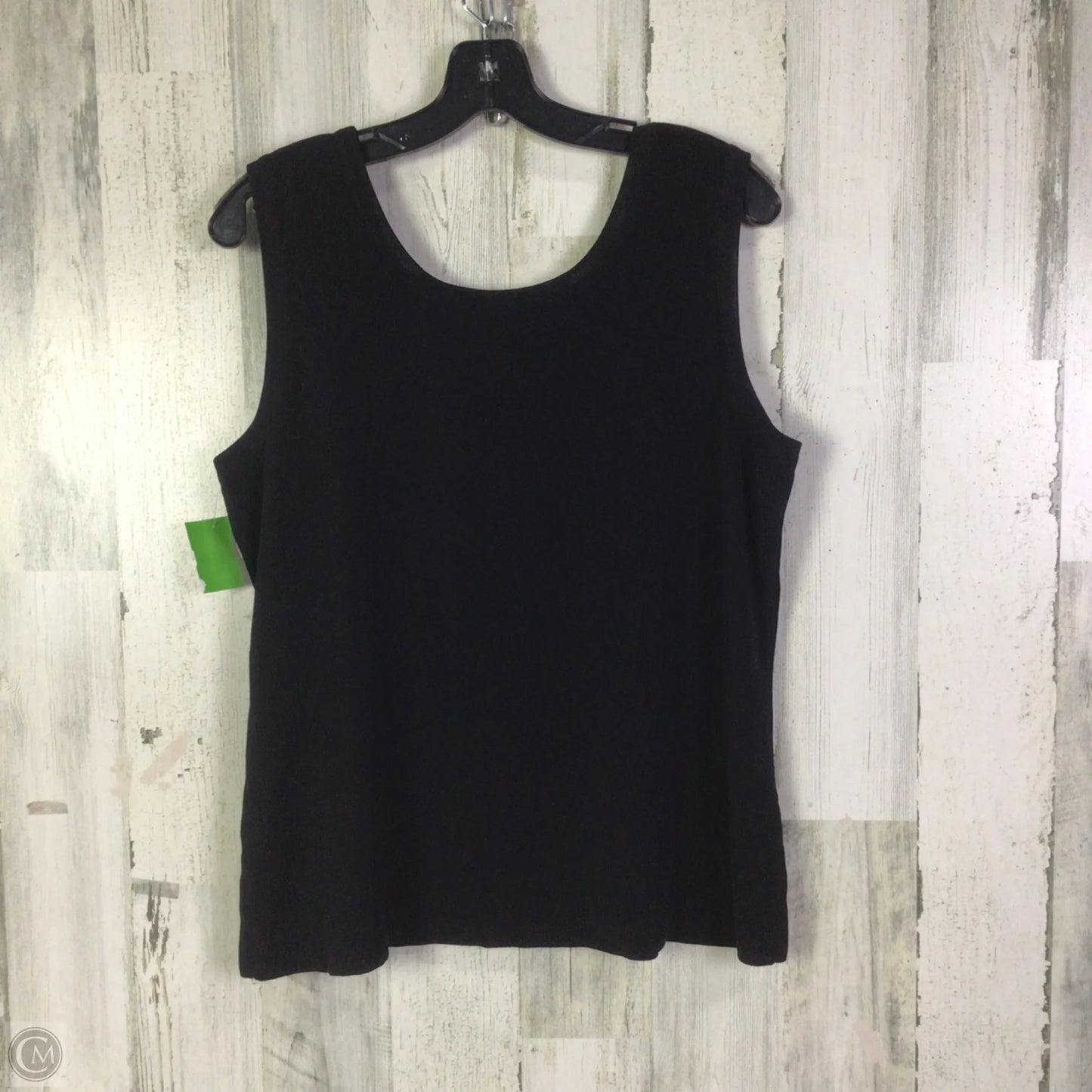 Top Sleeveless Basic By Misook In Black, Size: Xl