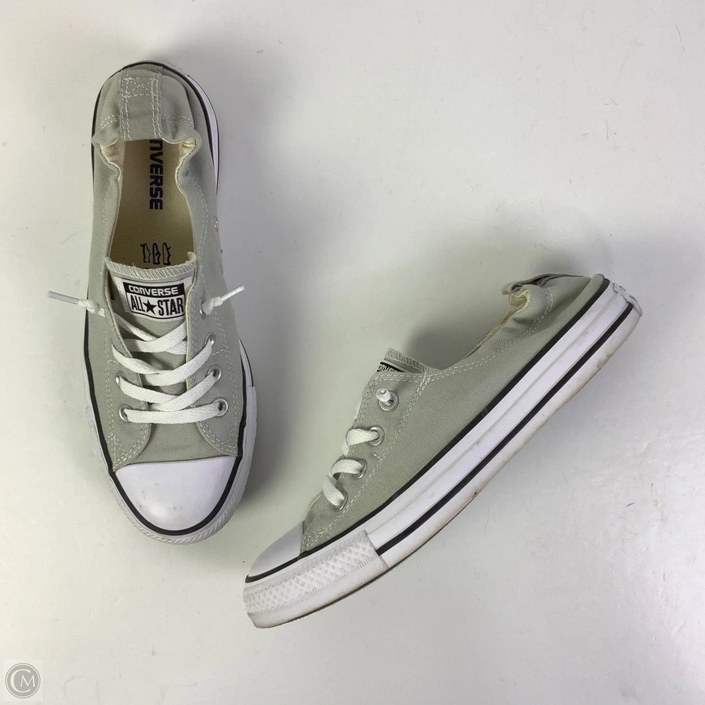 Shoes Sneakers By Converse In Green & White, Size: 9.5