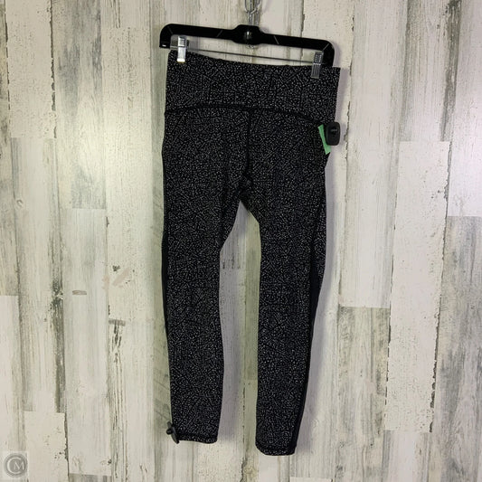 Athletic Leggings By Lululemon In Black & White, Size: 8