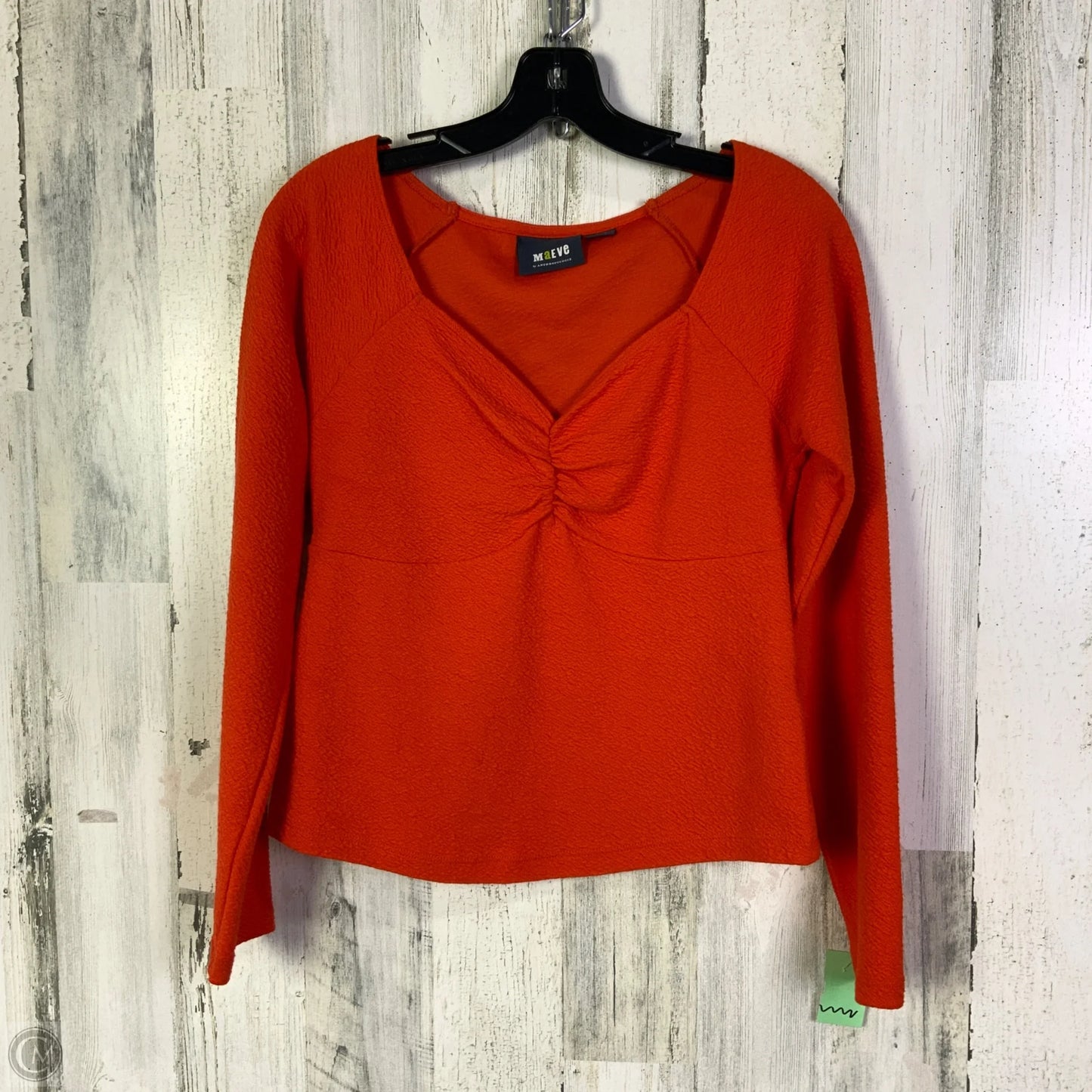 Top Long Sleeve By Maeve In Orange, Size: M