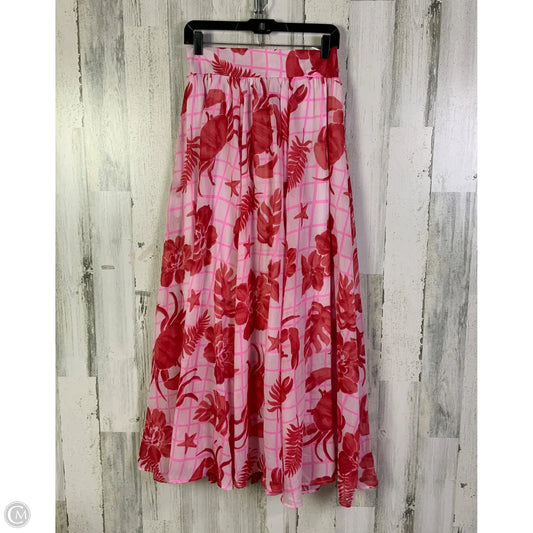 Skirt Maxi By Clothes Mentor In Pink & Red, Size: M
