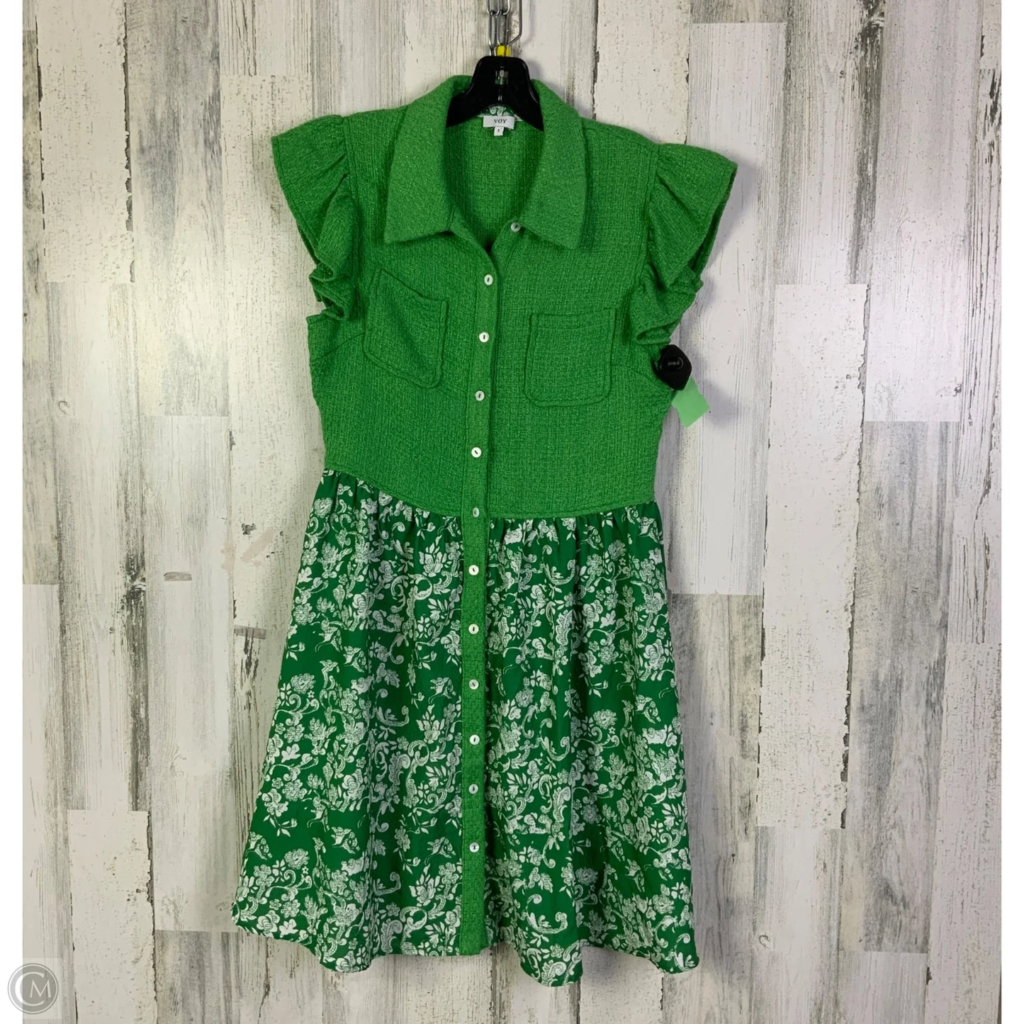 Dress Casual Short By Voy In Green, Size: S