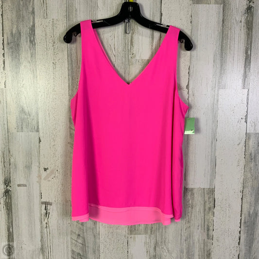 Top Sleeveless Designer By Lilly Pulitzer In Pink, Size: L