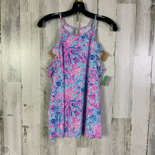 Top Sleeveless Designer By Lilly Pulitzer In Blue & Pink, Size: L