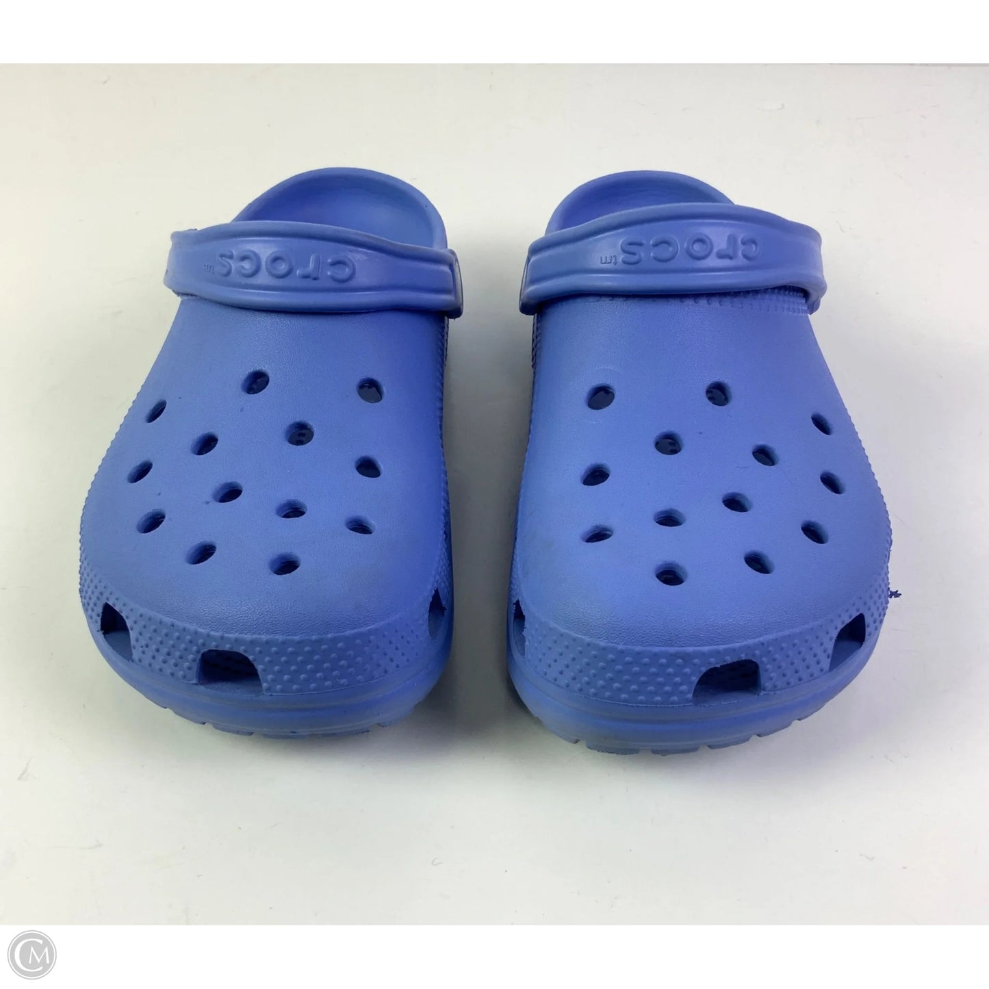 Shoes Flats By Crocs In Blue, Size: 10