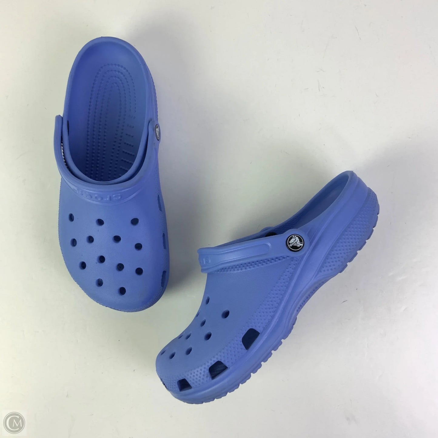 Shoes Flats By Crocs In Blue, Size: 10
